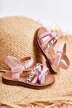 Discount Dziecięce Sandały Na Lato Różowe Nelson Dzieci Dziewczęce