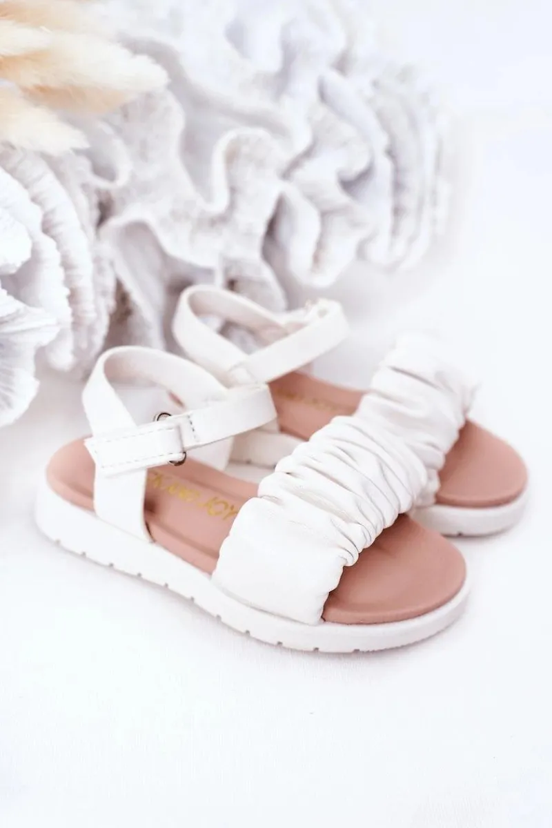 Dziewczęce>Boto Dziecięce Sandały Na Rzep Białe Aimy