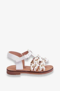 Dziewczęce>Boto Dziecięce Sandały Na Rzep Z Paseczkami Białe Sammy Biały