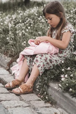 Dziewczęce>Boto Dziecięce Sandały Na Rzep Z Frędzelkami Brązowe Missy