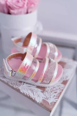 Dziecięce Sandały Na Rzepy Dla Dziewczynki Benzynowe Matylda Dzieci Dziewczęce