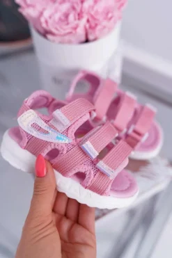 Discount Boto Dziecięce Sandały Na Rzepy Dla Dziewczynki Różowe Kimmi