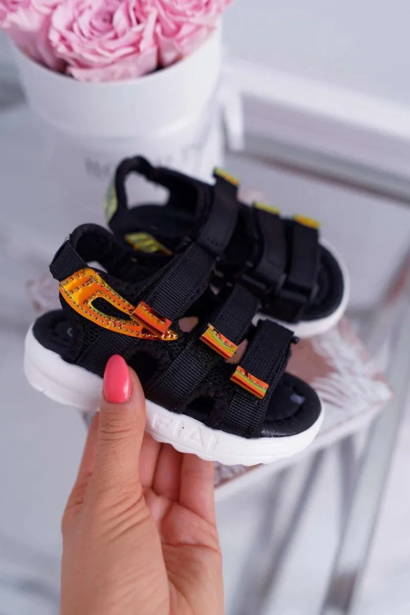 Best Dziecięce Sandały Na Rzepy Dla Dziewczynki Chłopca Czarne Kimmi Dzieci Chłopięce|Dziewczęce