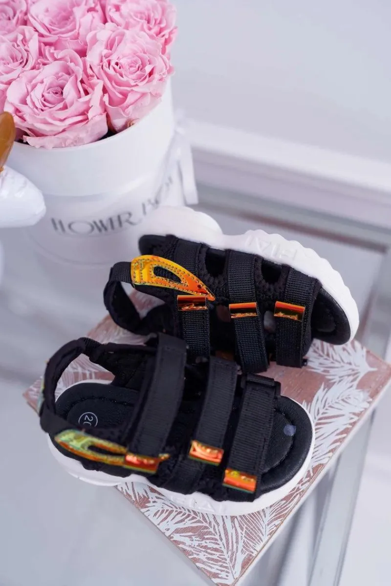 Best Dziecięce Sandały Na Rzepy Dla Dziewczynki Chłopca Czarne Kimmi Dzieci Chłopięce|Dziewczęce