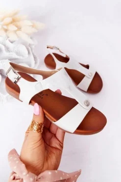 Best Damskie buty S.Barski Dziecięce Sandały S.Barski Comfort Srebrne