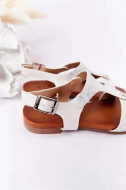 Best Damskie buty S.Barski Dziecięce Sandały S.Barski Comfort Srebrne