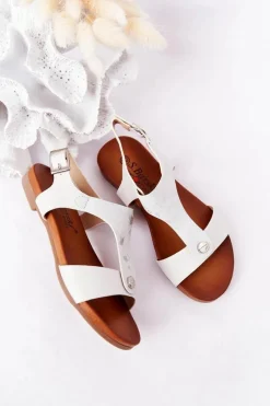 Best Damskie buty S.Barski Dziecięce Sandały S.Barski Comfort Srebrne