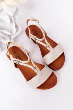 Sale Dziecięce Sandały S.Barski Comfort Beżowe Dzieci Dziewczęce