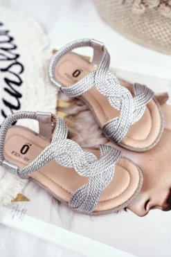 Hot Dziecięce Sandały Srebrne Lamado Dzieci Dziewczęce