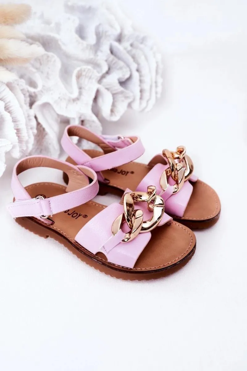 Clearance Dziecięce Sandały Z Łańcuchem Fioletowe Buffy Dzieci Dziewczęce