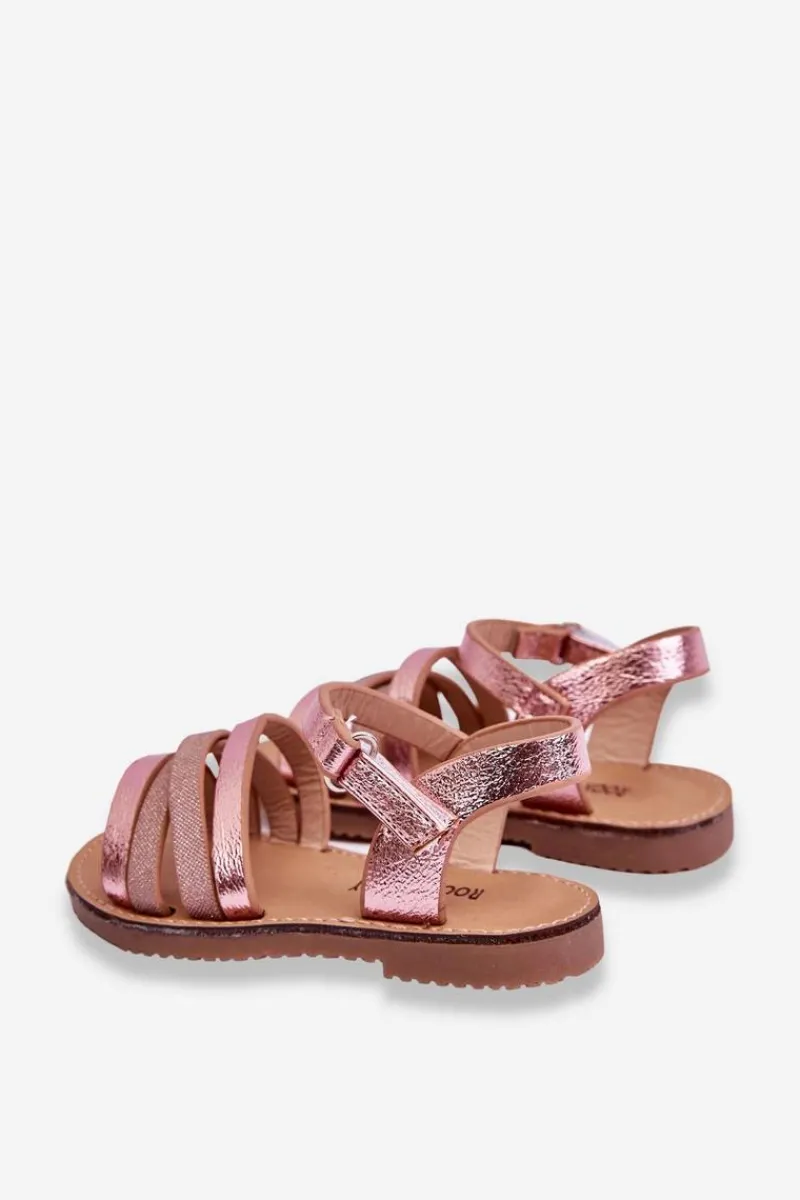 Dziewczęce>Boto Dziecięce Sandały Z Paseczkami Różowe Isla Różowy