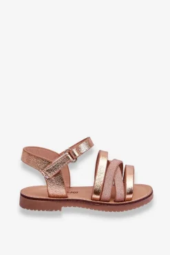Online Boto Dziecięce Sandały Z Paseczkami Różowe Złoto Isla Złoty