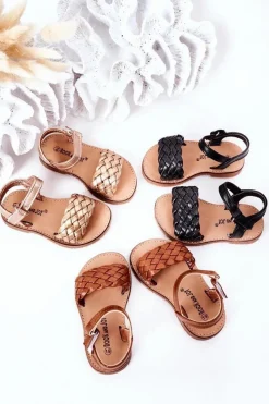 Clearance Dziecięce Sandały Z Plecionką Camel Bailly Dzieci Dziewczęce