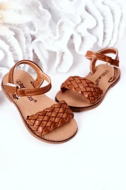 Clearance Dziecięce Sandały Z Plecionką Camel Bailly Dzieci Dziewczęce