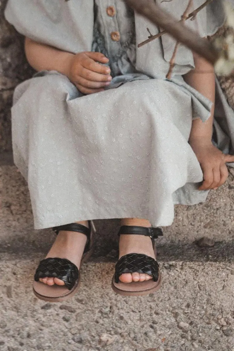 Sale Boto Dziecięce Sandały Z Plecionką Czarne Bailly Czarny