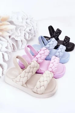 Dziecięce Sandały Ze Ściągaczem Beżowe Cutie-Pie Dzieci Dziewczęce