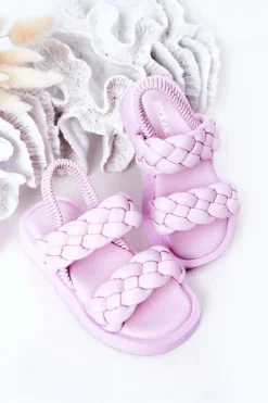 New Boto Dziecięce Sandały Ze Ściągaczem Fioletowe Cutie-Pie