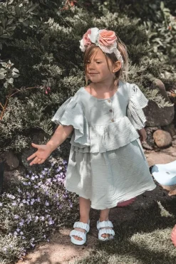 Sale Boto Dziecięce Sandały Ze Ściągaczem Błękitne Sweetness