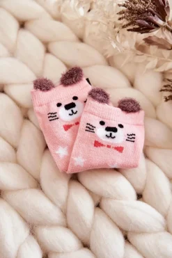 Skarpetki|Skarpetki>Just Play Dziecięce Skarpety W Gwiazdki Z Misiem Różowe