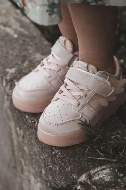 Clearance Dziecięce Skórzane Buty Sportowe Na Rzep Różowe Angel Dzieci Dziewczęce
