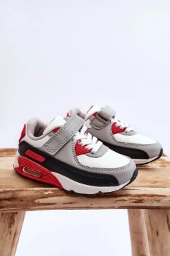 Discount Dziecięce Skórzane Buty Sportowe Na Platformie Biało-Czerwone Lori Dzieci Chłopięce|Dziewczęce