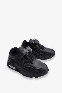 Clearance Boto Dziecięce Skórzane Buty Sportowe Na Platformie Czarne Lori Czarny