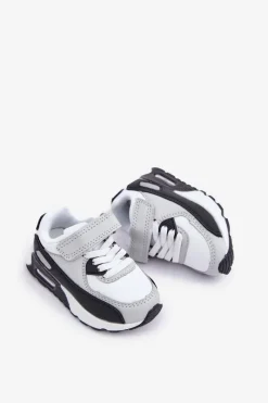 Clearance Dziecięce Skórzane Buty Sportowe Na Platformie Biało-Czarne Lori Dzieci Chłopięce|Dziewczęce
