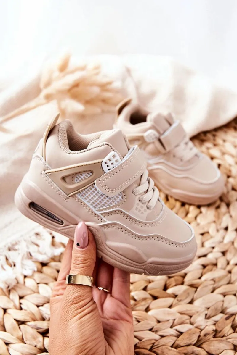 Chłopięce|Dziewczęce>Boto Dziecięce Skórzane Sportowe Buty Beżowe Marisa