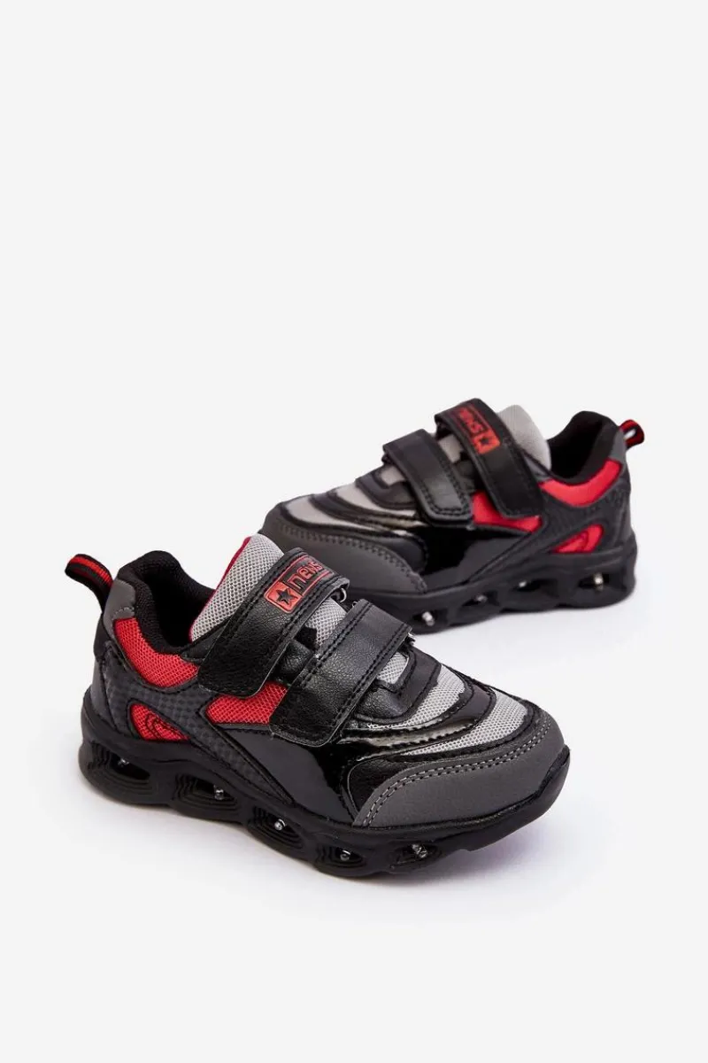 Discount Evento Dziecięce Skórzane Sportowe Buty Czarne Lunno