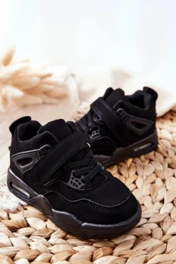 Clearance Boto Dziecięce Skórzane Sportowe Buty Czarne Marisa