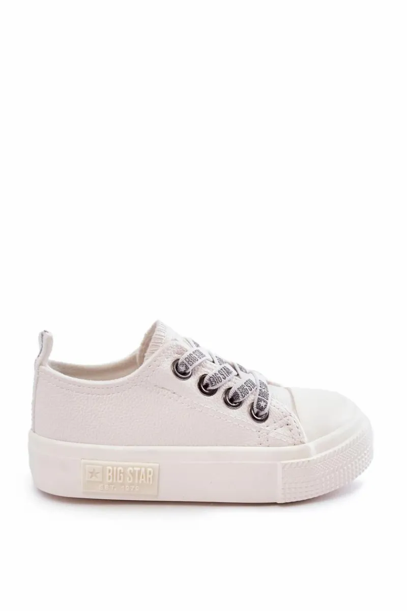 Chłopięce|Dziewczęce>Big Star Shoes Dziecięce Skórzane Trampki BIG STAR KK374060 Białe