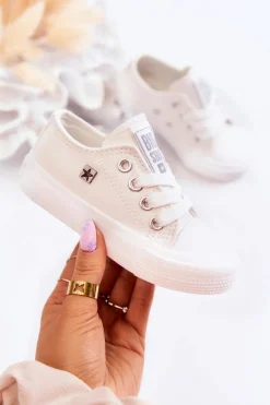 Chłopięce|Dziewczęce>Big Star Shoes Dziecięce Skórzane Trampki BIG STAR JJ374310 Białe