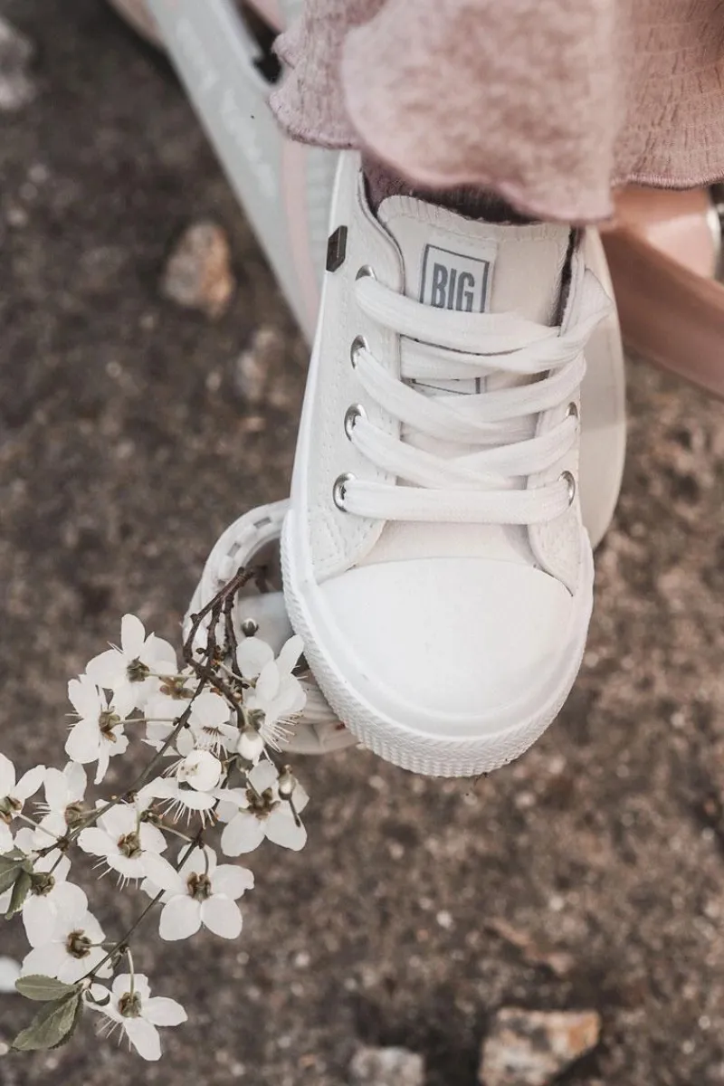 Chłopięce|Dziewczęce>Big Star Shoes Dziecięce Skórzane Trampki BIG STAR JJ374310 Białe