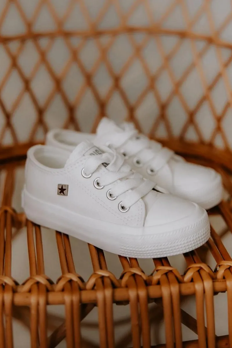 Chłopięce|Dziewczęce>Big Star Shoes Dziecięce Skórzane Trampki BIG STAR JJ374310 Białe