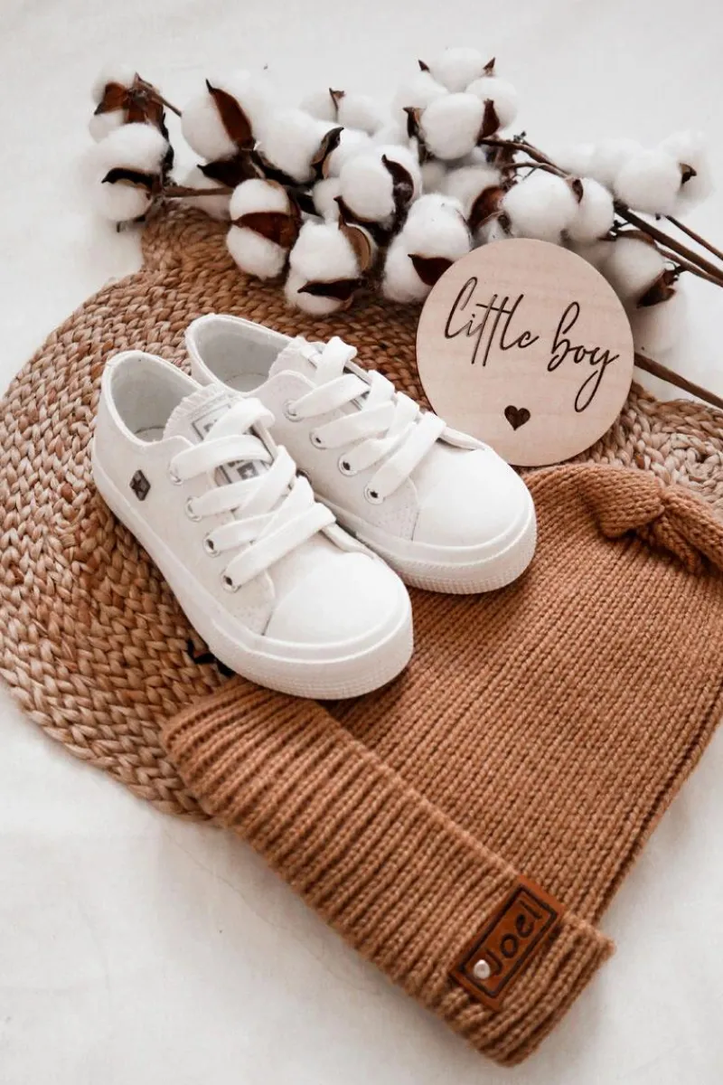 Chłopięce|Dziewczęce>Big Star Shoes Dziecięce Skórzane Trampki BIG STAR JJ374310 Białe