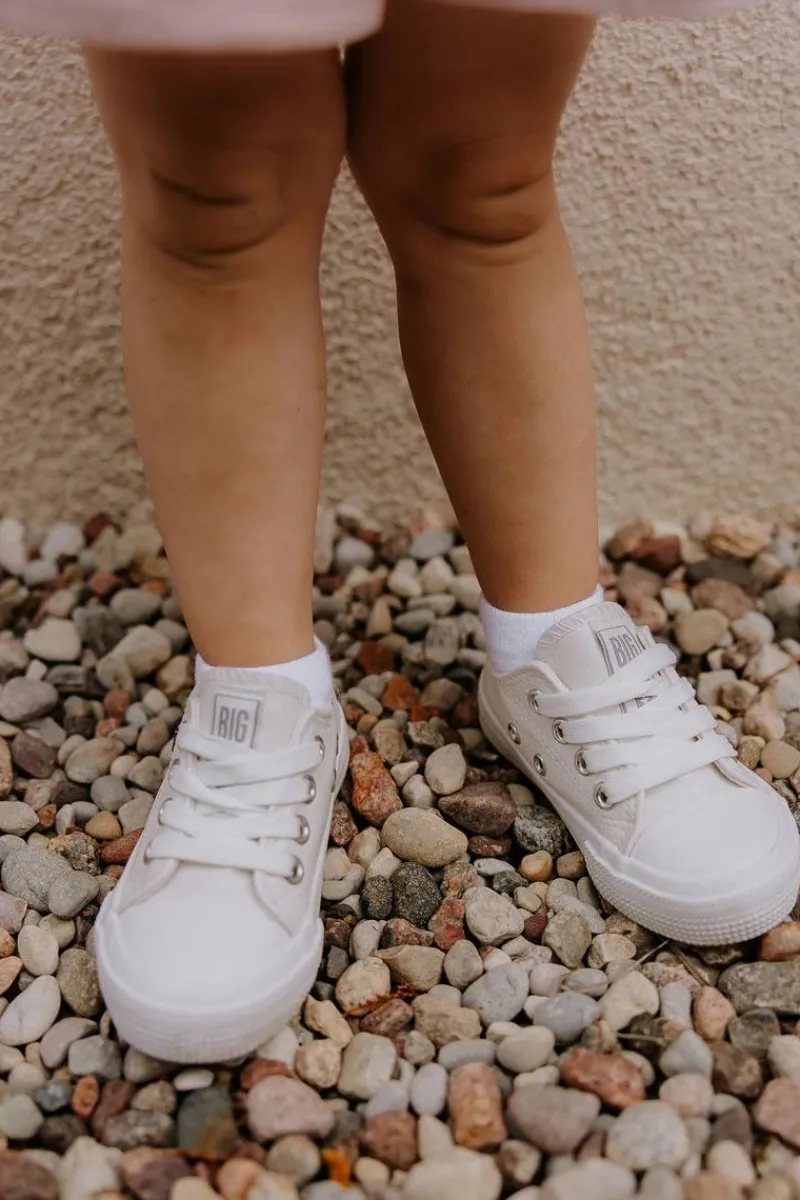 Chłopięce|Dziewczęce>Big Star Shoes Dziecięce Skórzane Trampki BIG STAR JJ374310 Białe