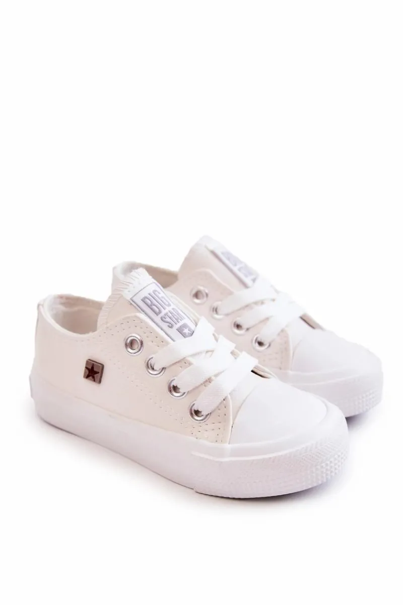 Chłopięce|Dziewczęce>Big Star Shoes Dziecięce Skórzane Trampki BIG STAR JJ374310 Białe