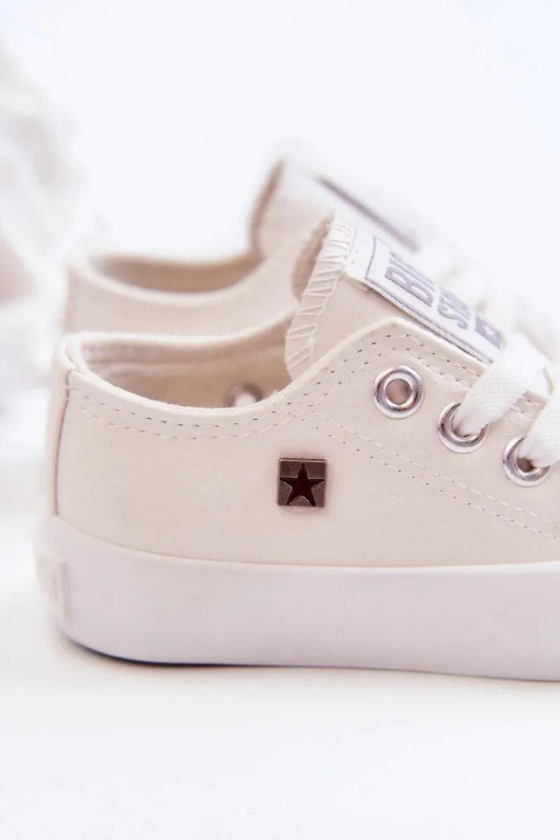 Chłopięce|Dziewczęce>Big Star Shoes Dziecięce Skórzane Trampki BIG STAR JJ374310 Białe