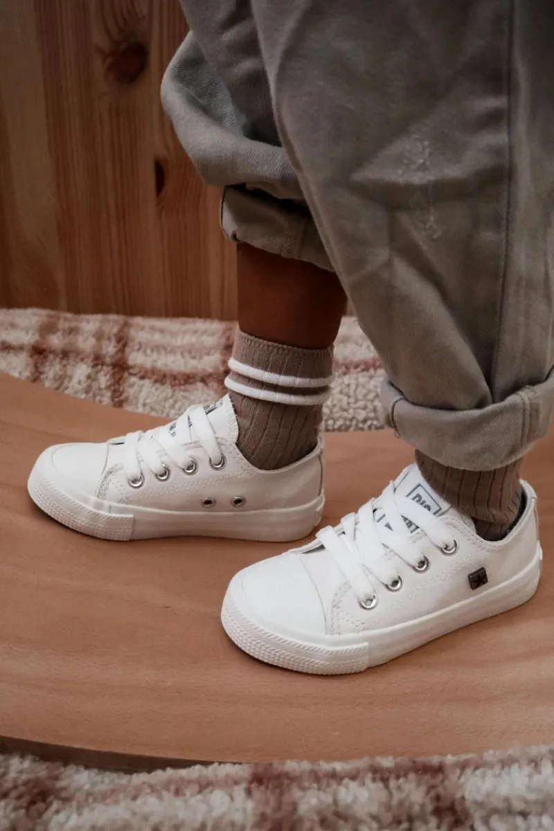 Chłopięce|Dziewczęce>Big Star Shoes Dziecięce Skórzane Trampki BIG STAR JJ374310 Białe