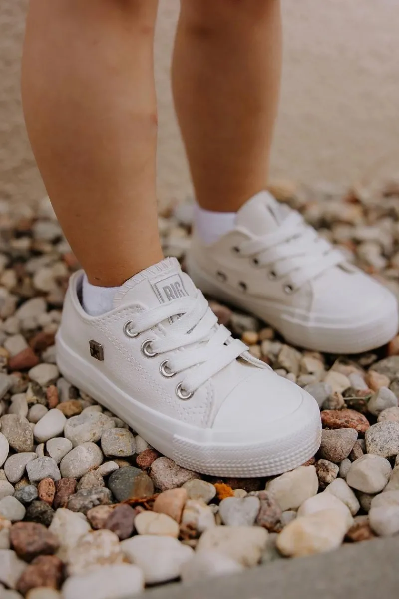 Chłopięce|Dziewczęce>Big Star Shoes Dziecięce Skórzane Trampki BIG STAR JJ374310 Białe