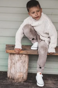 Best Boto Dziecięce Skórzane Trampki Na Rzep Białe Bruni