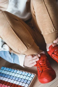 Best Big Star Shoes Dziecięce Skórzane Trampki BIG STAR EE374036 Czerwone