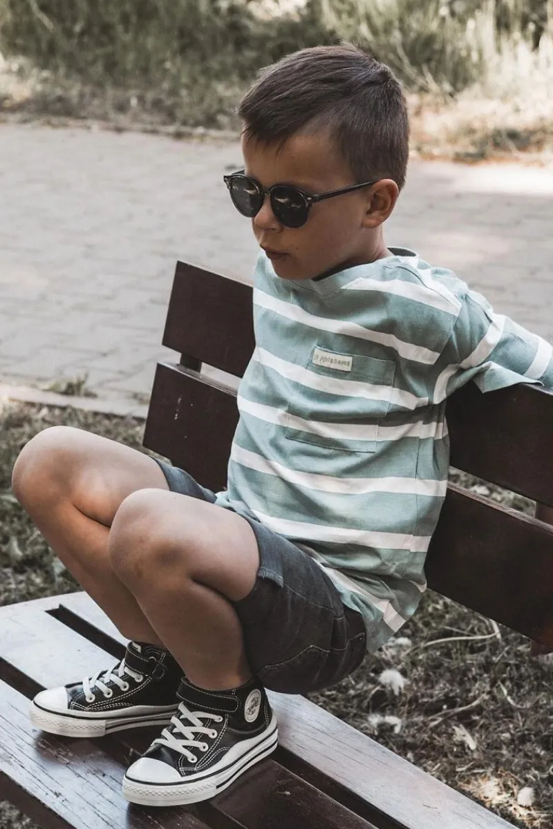 Discount Dziecięce Skórzane Trampki Na Rzep Czarne Bruni Dzieci Dziewczęce|Chłopięce