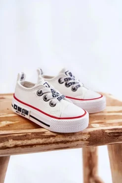 Chłopięce|Dziewczęce>Big Star Shoes Dziecięce Skórzane Trampki BIG STAR KK374040 Białe Biały