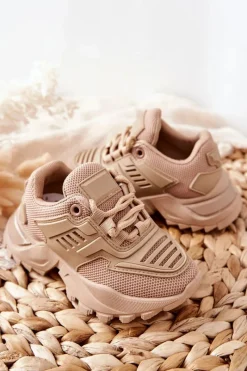 Sale Dziecięce Sneakersy Beżowe Freak Out Dzieci Dziewczęce