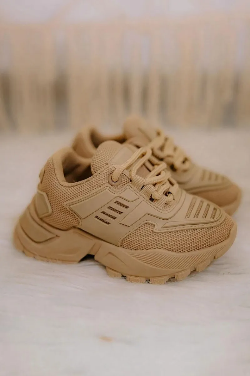 Sale Dziecięce Sneakersy Beżowe Freak Out Dzieci Dziewczęce