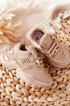Sale Dziecięce Sneakersy Beżowe Freak Out Dzieci Dziewczęce