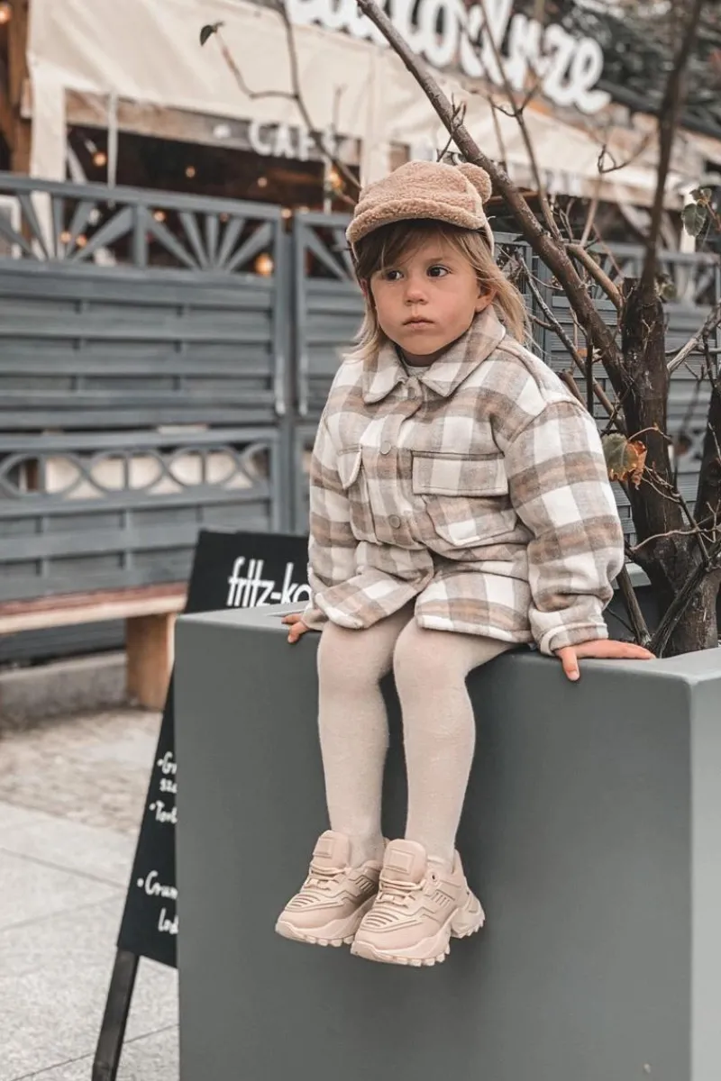 Sale Dziecięce Sneakersy Beżowe Freak Out Dzieci Dziewczęce