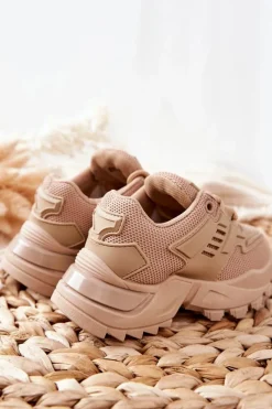 Sale Dziecięce Sneakersy Beżowe Freak Out Dzieci Dziewczęce
