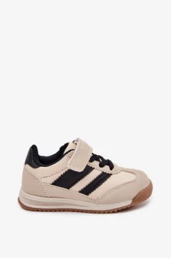 Hot Dziecięce Sneakersy Buty Sportowe Na Rzep Beżowe Viona Dzieci Chłopięce|Dziewczęce